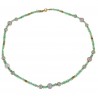 Perls, gold and apatite necklace