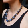 lapis lazuli and amber necklace