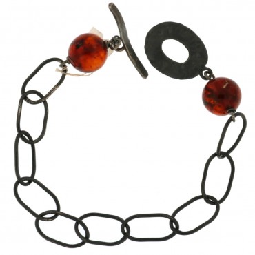 amber and silver bracelet