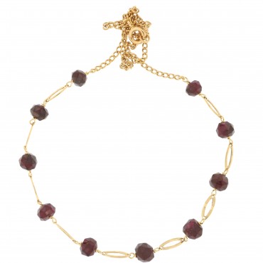 Garnet and gold necklace